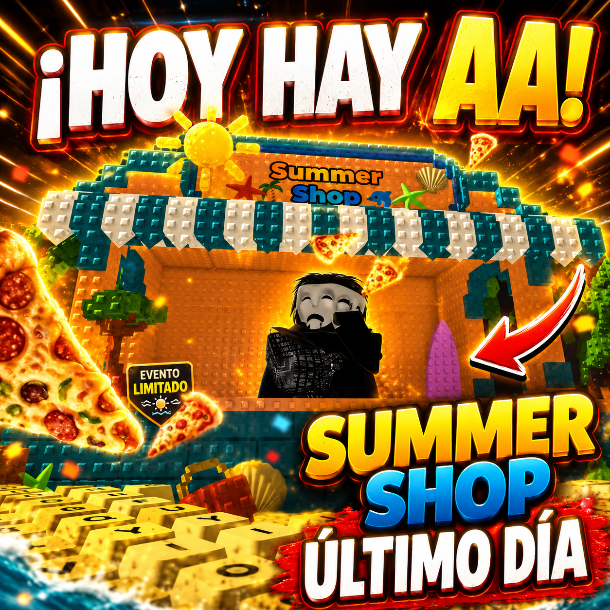 🚨 Hoy hay Admin Abuse en Escapa del Teclado y la Summer Shop tendrá su último día